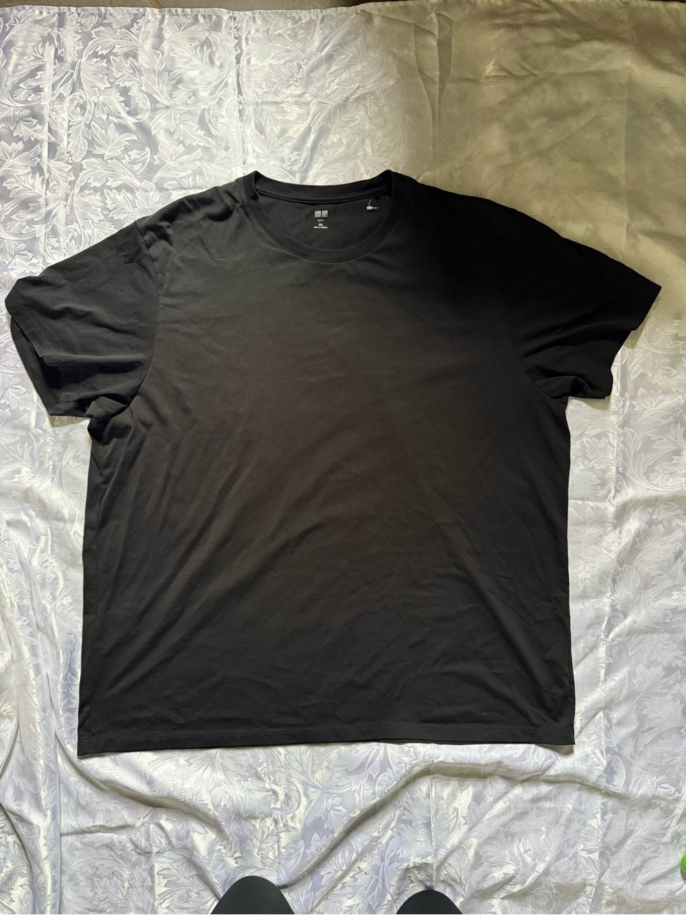 Uniqlo Men 100% Supima Cotton Black Crew Neck Short Sleeve T-Shirt 3XL